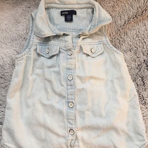 Gap Girls Jean Button Up Short Sleeve